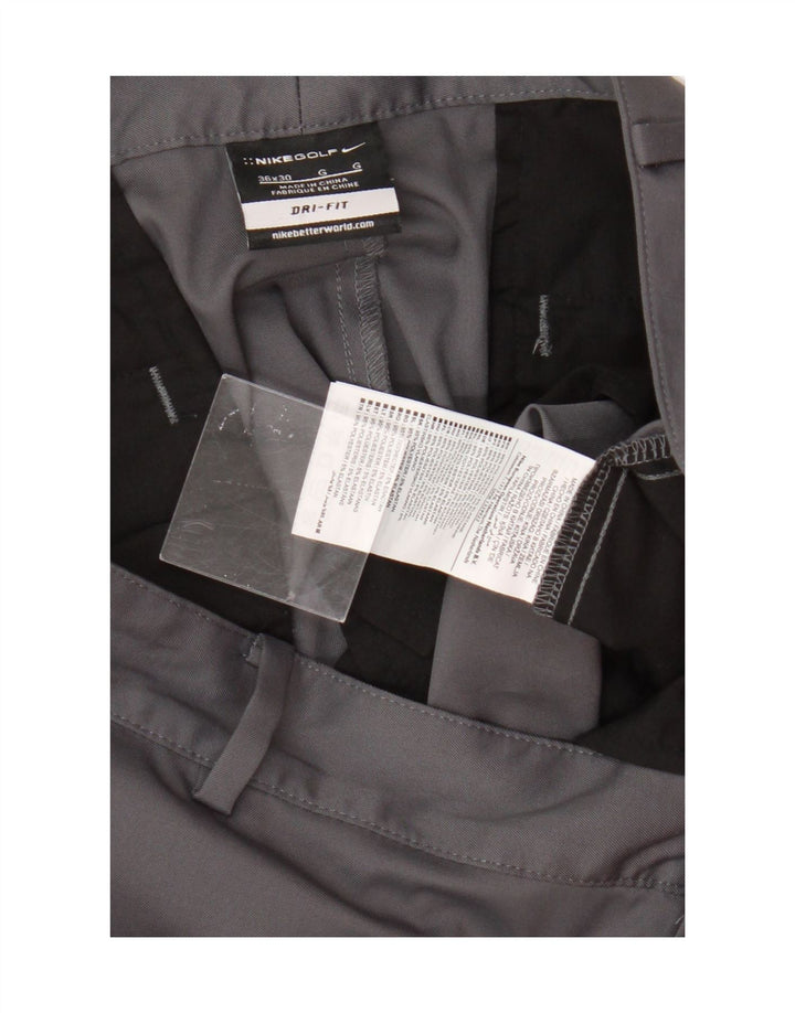 Мужские прямые брюки-чиносы Nike Dri Fit W36 L30, серый полиэстер