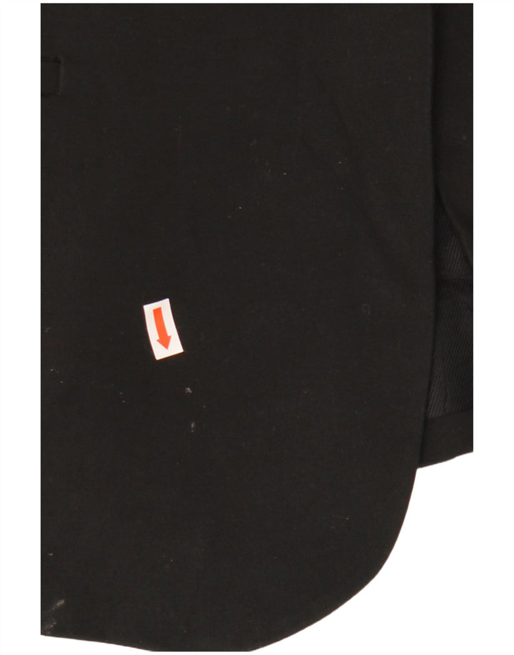 Женский пиджак ZARA на 1 пуговице UK 12, средний черный полиэстер