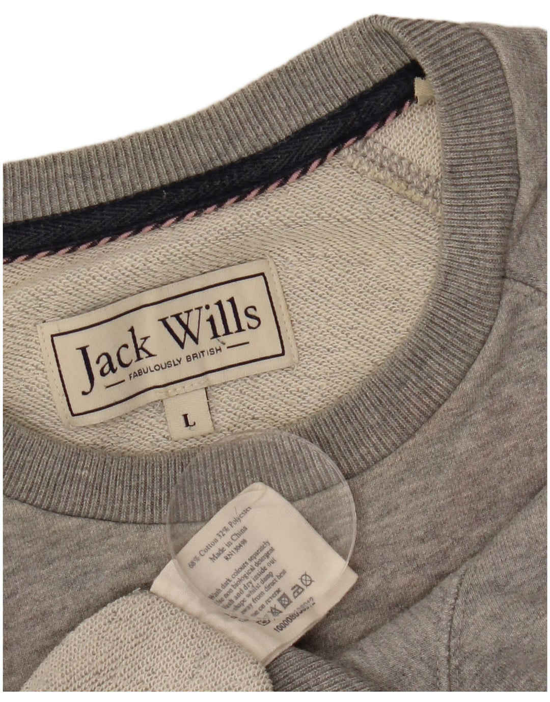 Мужской свитшот с рисунком JACK WILLS, большой серый хлопковый джемпер