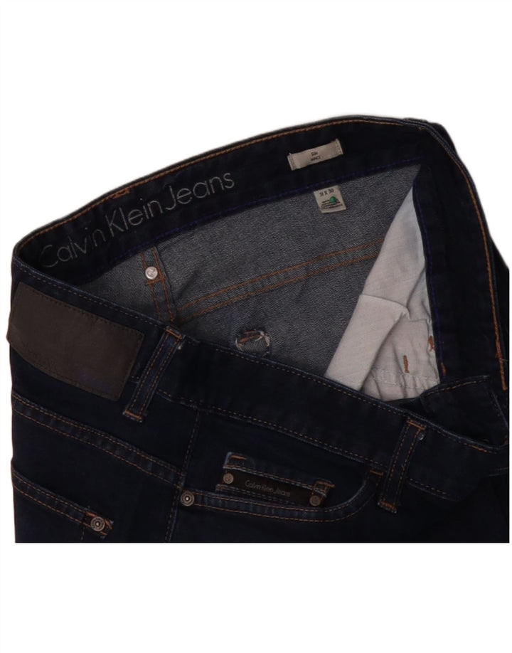 Мужские прямые джинсы CALVIN KLEIN W31 L27 темно-синие, хлопок