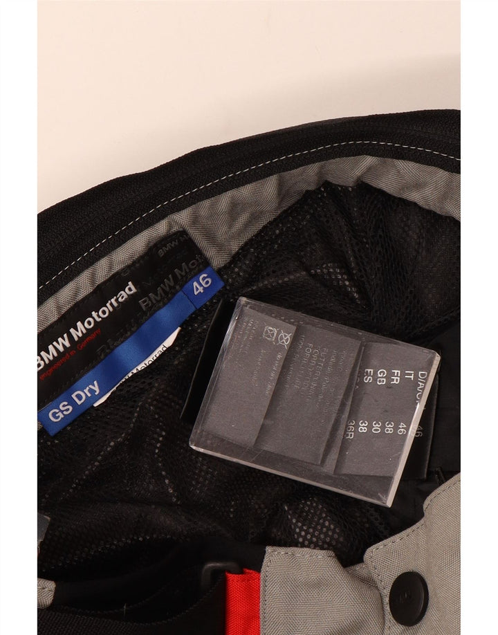 Мужские мотобрюки BMW MOTORRAD W30 L32, серые, полиэстер с цветными блоками