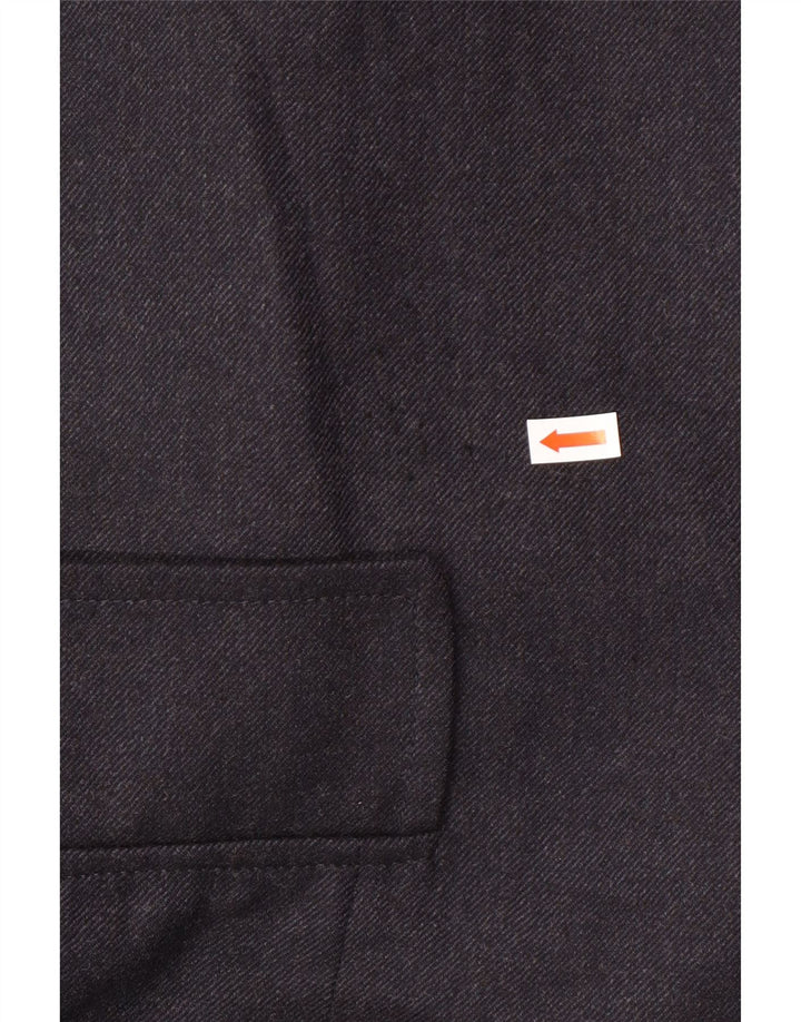 LUIGI BIANCHI Мужской удлиненный пиджак IT 48 Medium Navy Blue Classic