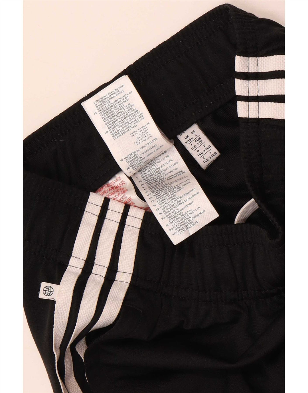Спортивный костюм Adidas для мальчиков, брюки для бега, 9–10 лет, черный полиэстер