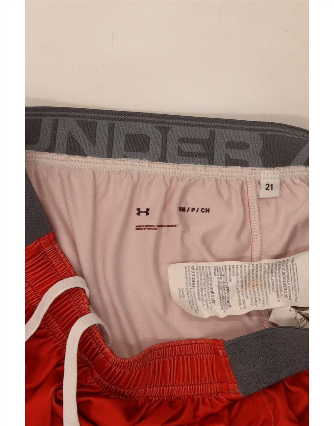 Женские спортивные шорты Under Armour UK 10, маленькие красные, полиэстер с цветными блоками