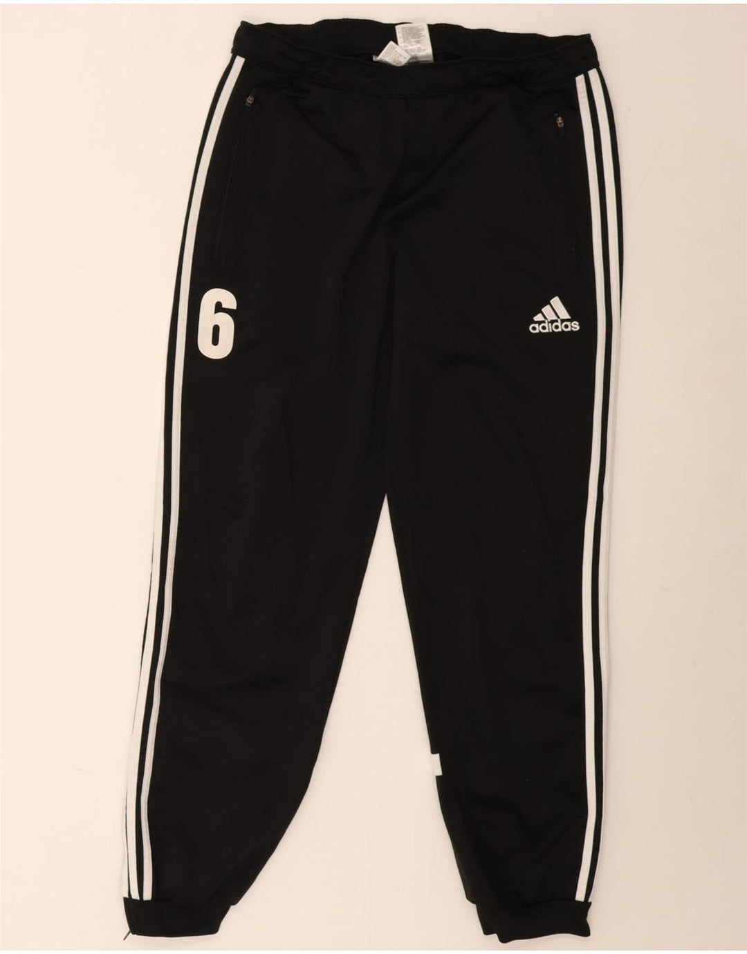 Adidas Мужские спортивные брюки Джоггеры Большой черный полиэстер