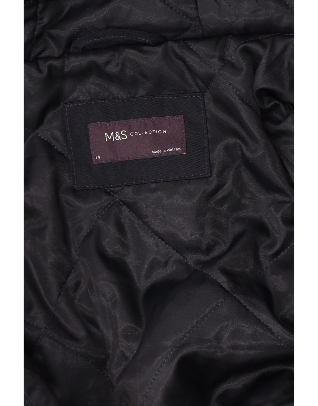 Женская ветровка с капюшоном Marks & Spencer UK 14, средний темно-синий