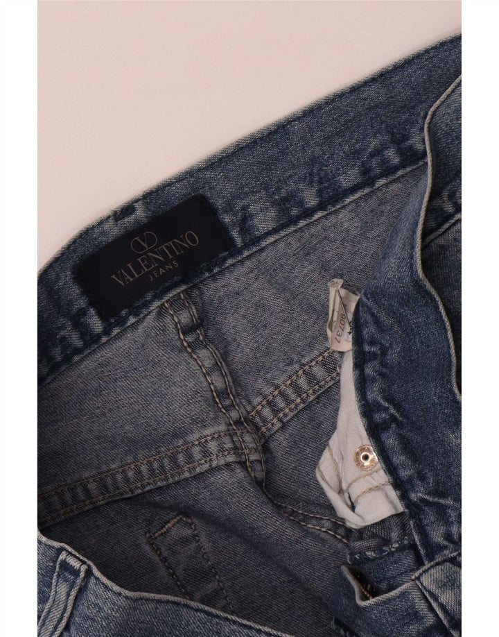 Valentino Мужские прямые джинсы W34 L29 Синие