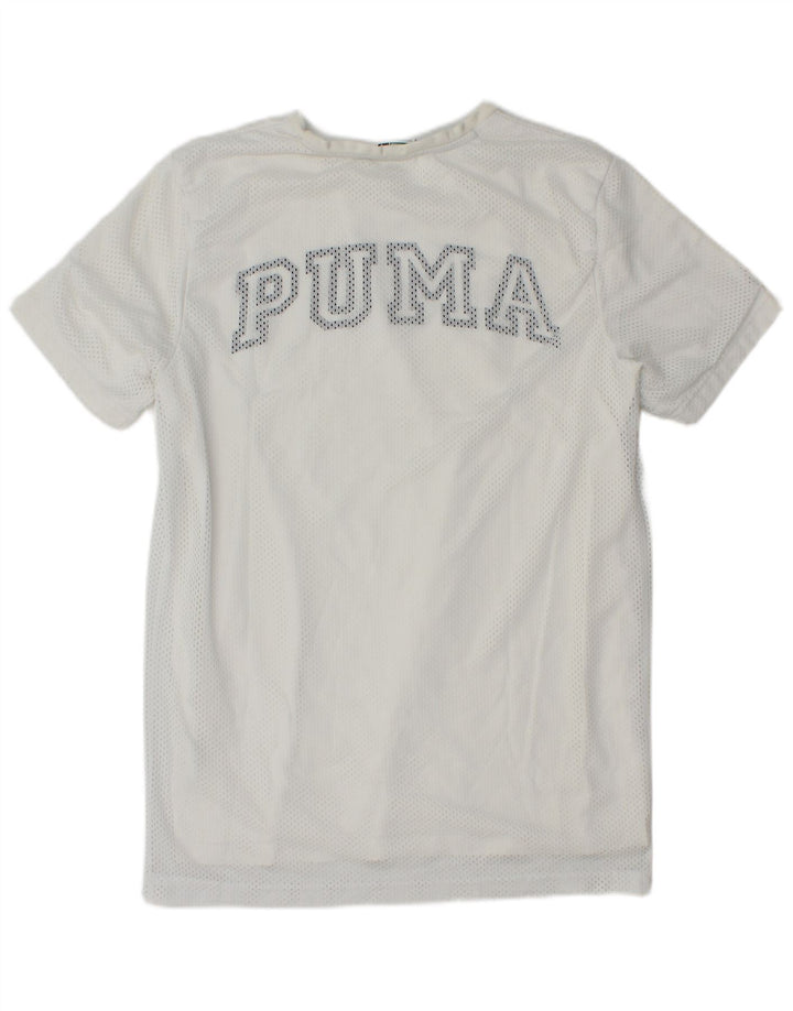 Мужская футболка с рисунком Puma, маленький белый полиэстер