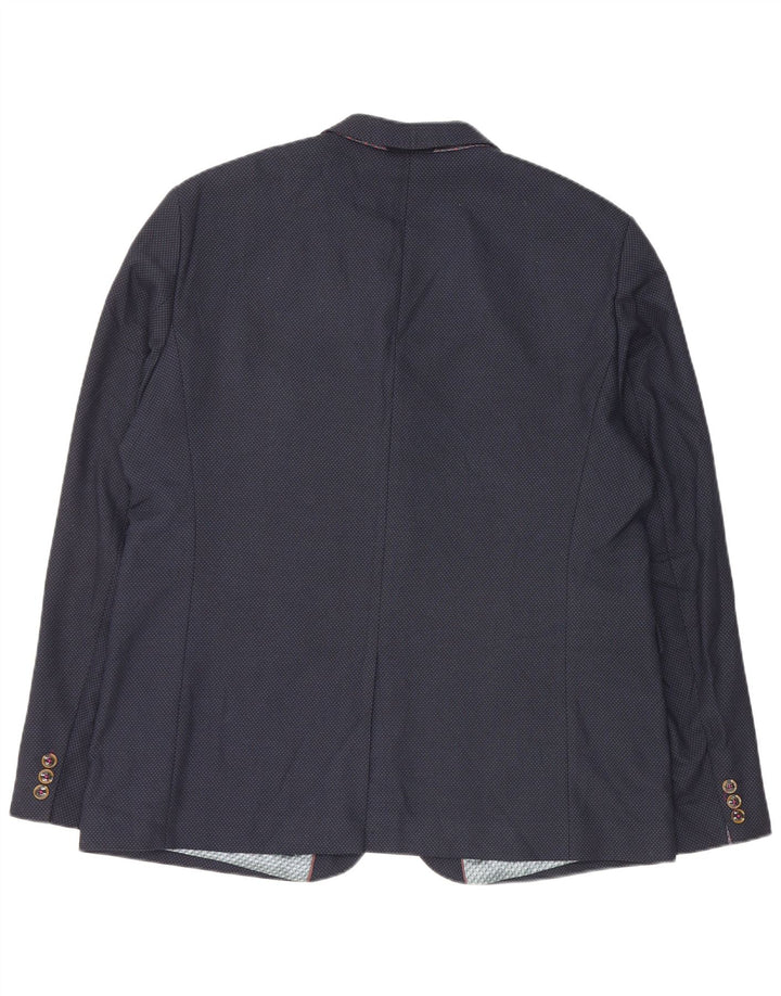 Мужской пиджак с 2 пуговицами Ted Baker, размер 7, 3XL, темно-синий, полиэстер