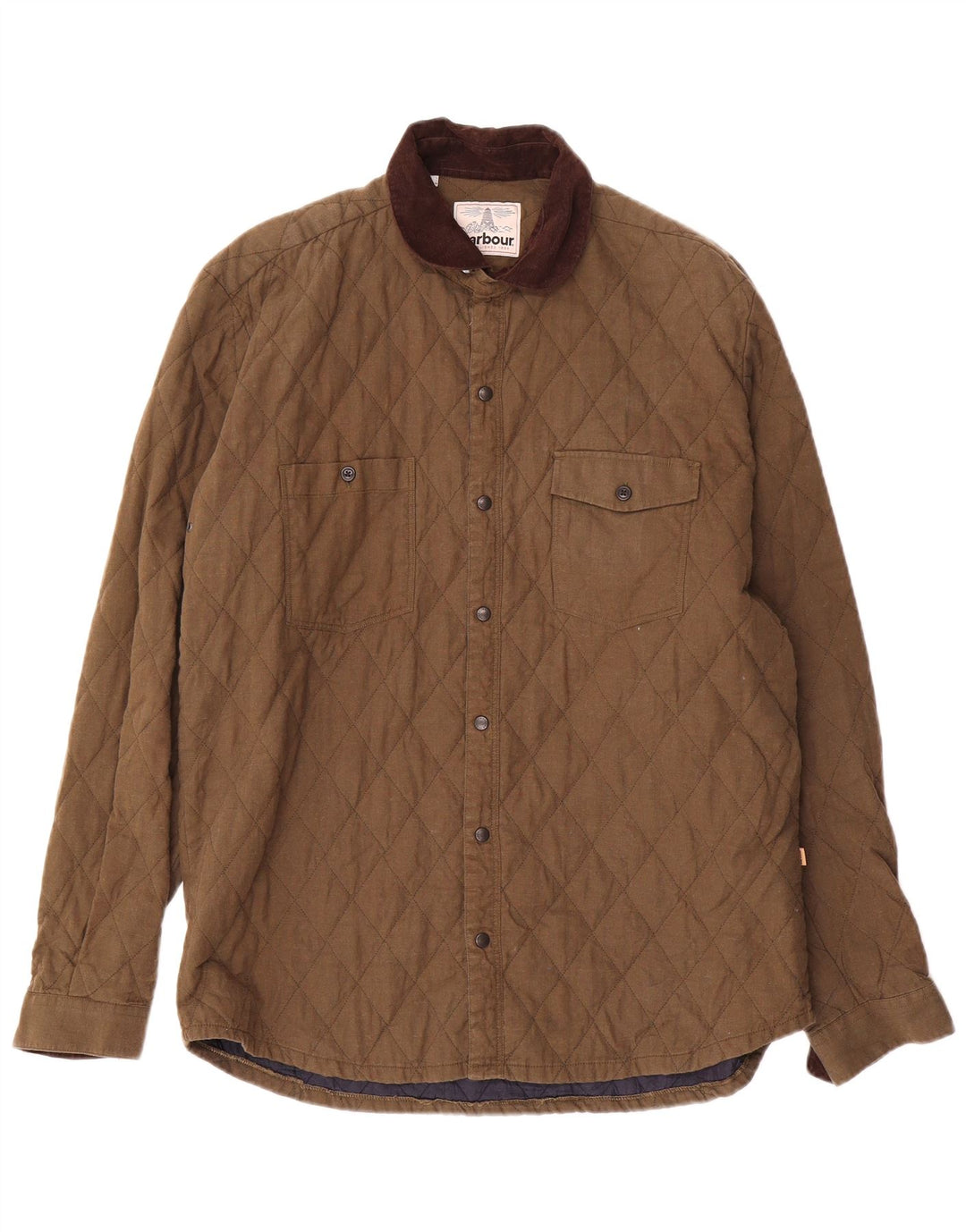 Мужская стеганая куртка Barbour UK 40, большой размер, цвет хаки, хлопок