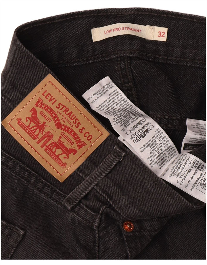 Мужские прямые джинсы Levi's W32 L30 серые, хлопок
