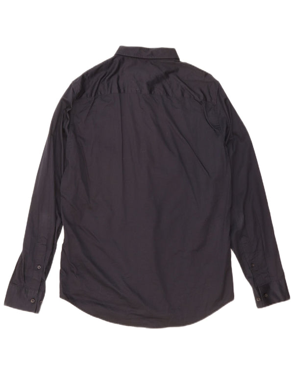 Мужская рубашка Armani Exchange среднего размера из хлопка черного цвета