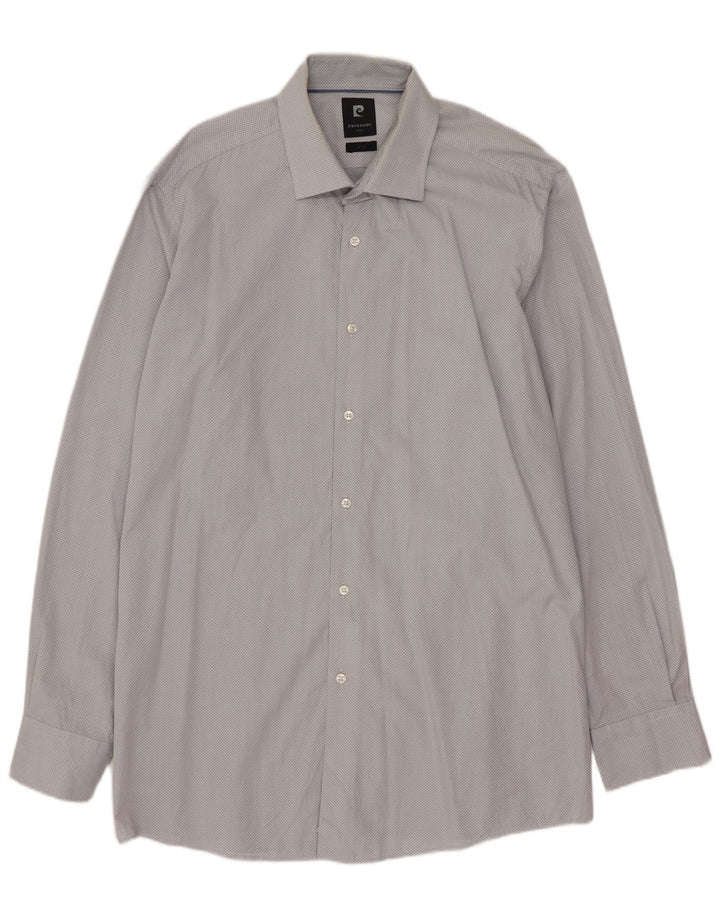Рубашка мужская PIERRE CARDIN размер 43 XL синяя в крапинку