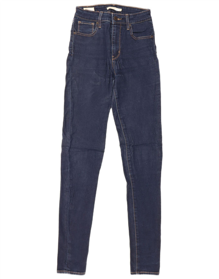 LEVI'S Womens 721 Skinny Jeans W26 L32 Navy Blue