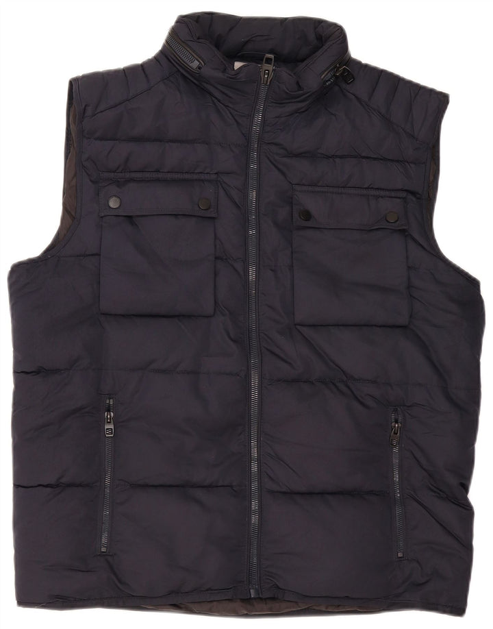 Мужской жилет с подкладкой Zara UK 42 XL, темно-синий, полиэстер