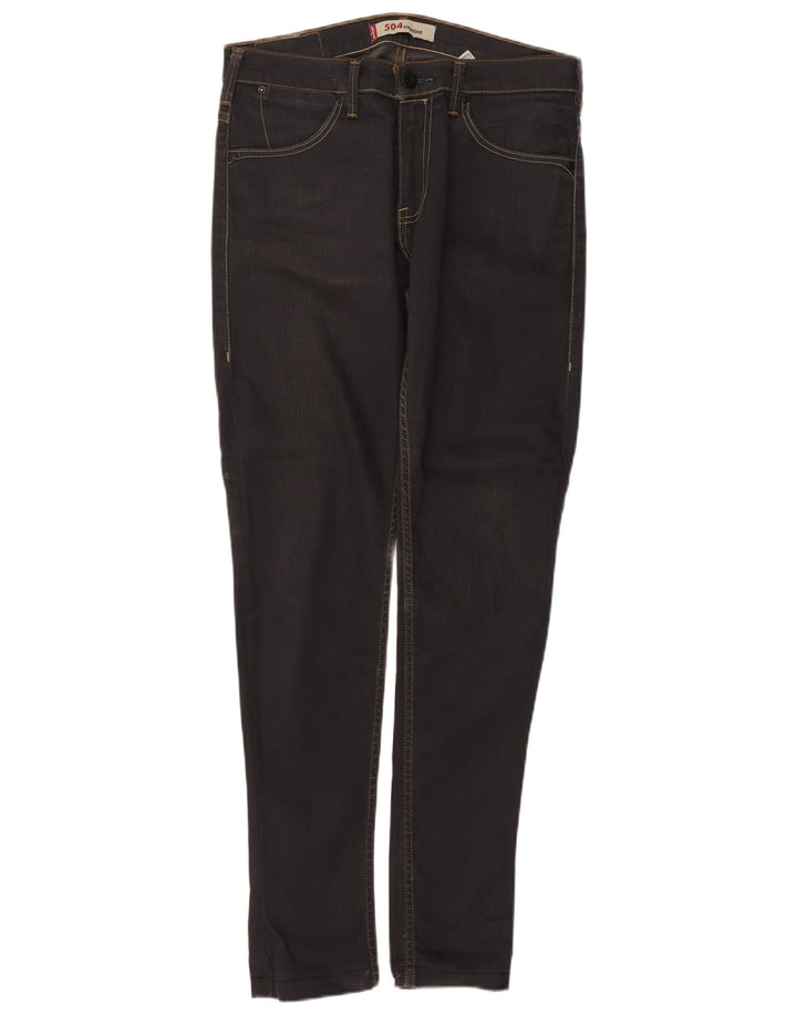 Мужские прямые джинсы Levi's 504 W32 L34 серые, хлопок