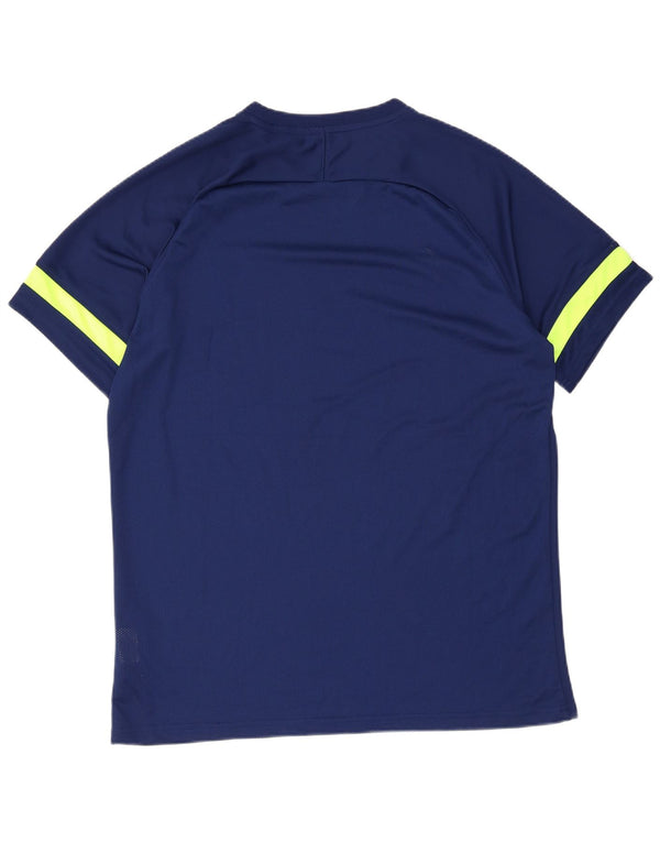 Мужская футболка Nike Dri Fit Top XL Темно-синяя, полиэстер с цветными блоками