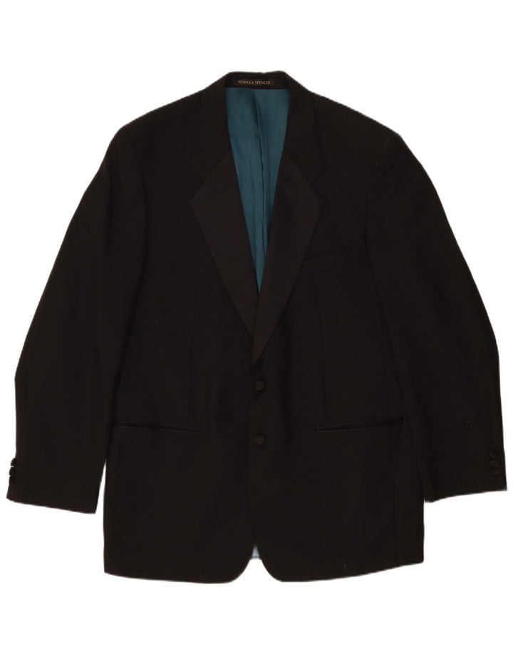 Мужской пиджак Marks & Spencer St. Michael на 2 пуговицах, Великобритания 44 XL, черный