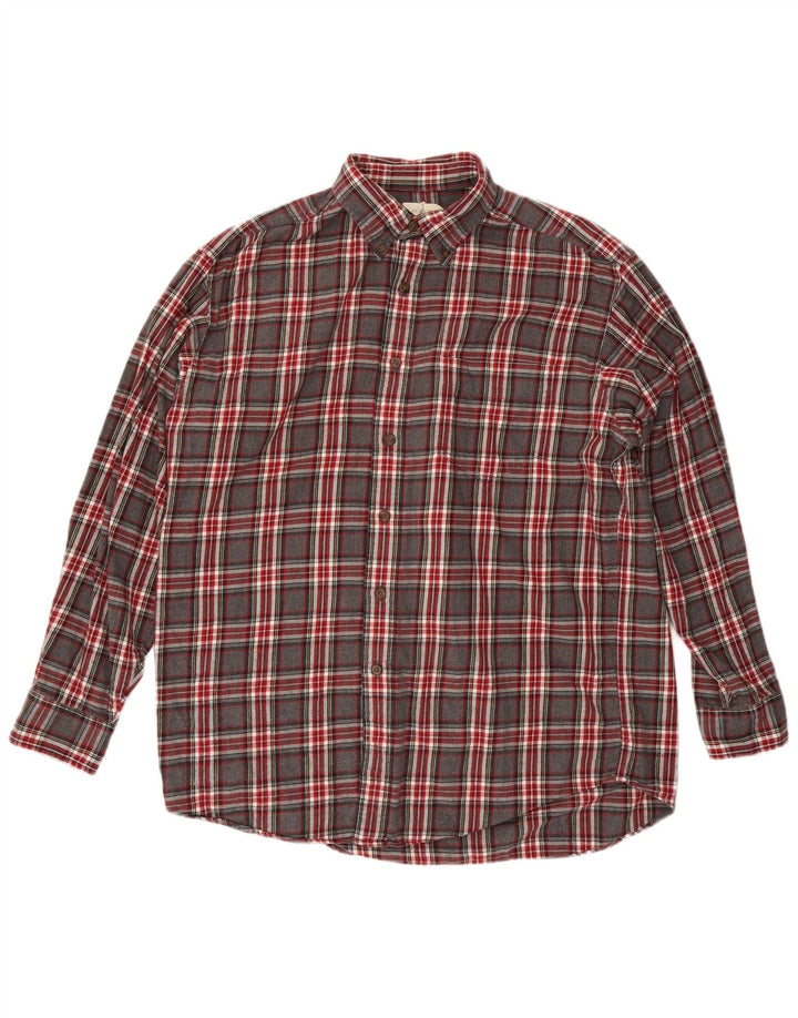 Мужская фланелевая рубашка J. Crew, большая серая клетка, хлопок