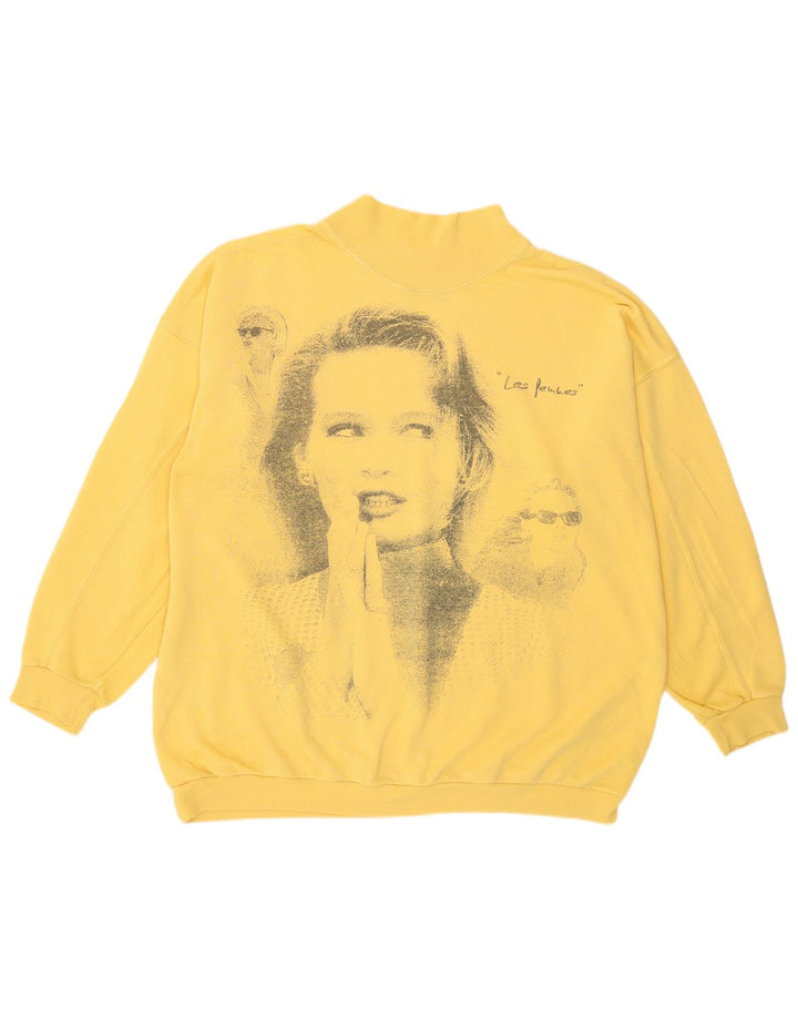 Винтажный мужской свитшот с рисунком 2XL, желтый