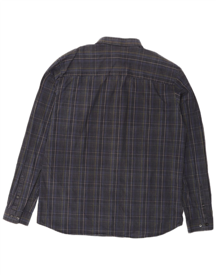 Мужская рубашка Jack & Jones XL, темно-синяя клетка, хлопок