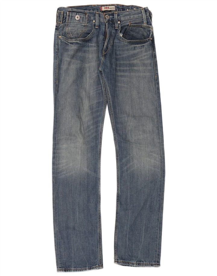 Мужские прямые джинсы Levi's 504 W32 L34 синие, хлопок