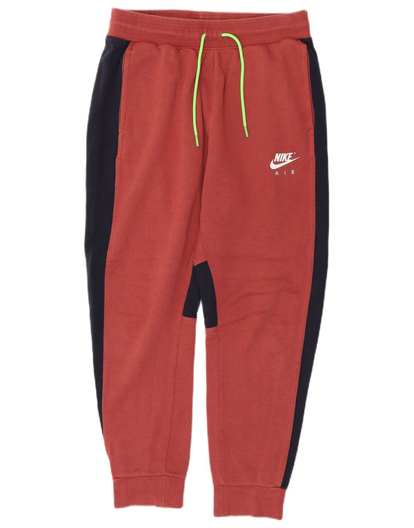 Женские спортивные брюки Nike Joggers UK 14, средний красный, хлопок с цветными блоками