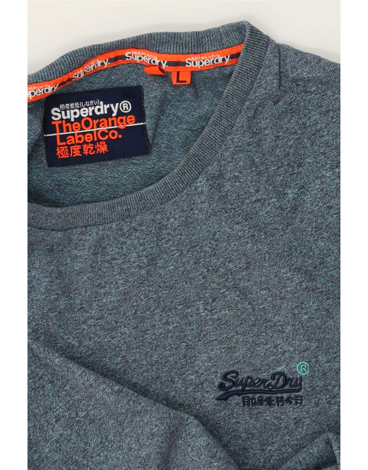 Мужская футболка Superdry, большая синяя в крапинку