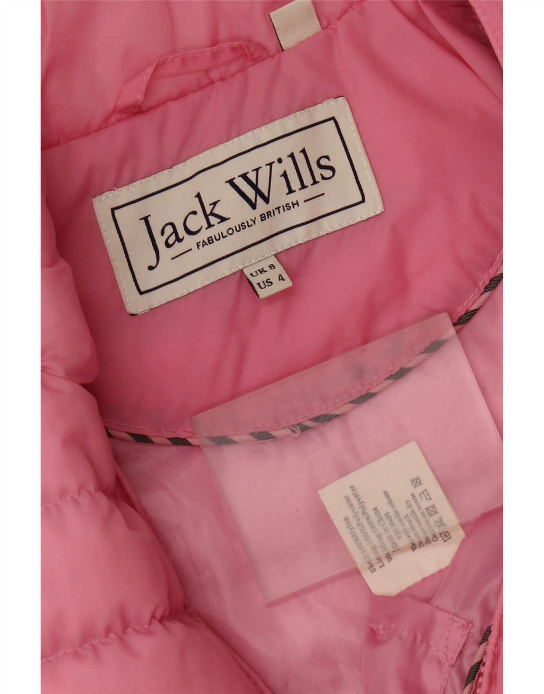 Женский утепленный жилет Jack Wills UK 8, маленький розовый нейлон