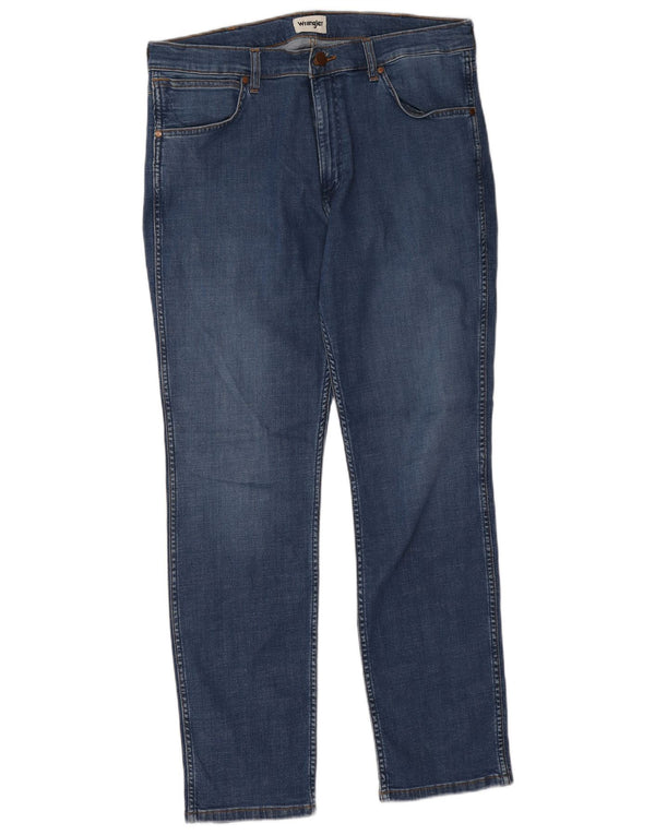 Мужские прямые джинсы Wrangler Greensboro W36 L32, синий хлопок