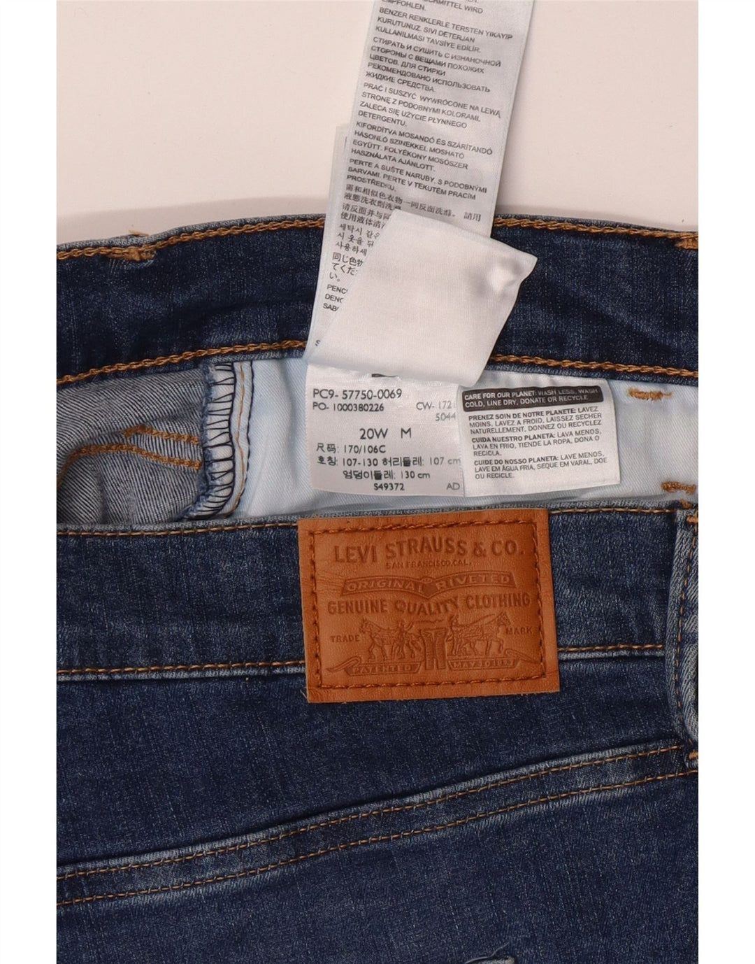 Женские джинсы LEVI'S 720 с высокой посадкой суперскинни США 20 3XL W40 L29 Синие