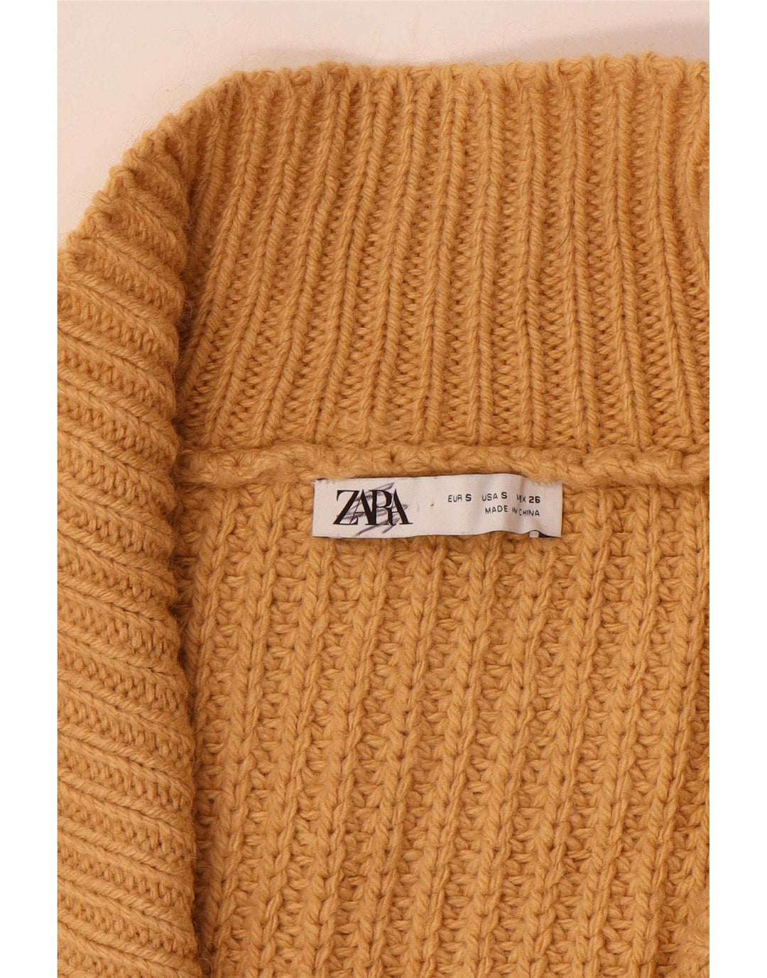 Женский свободный открытый кардиган Zara UK 10, маленький коричневый цвет