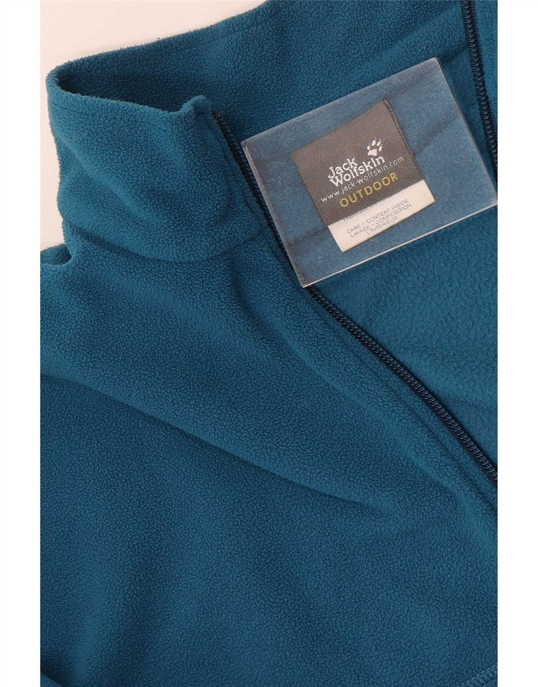 Мужской флисовый джемпер Jack Wolfskin с воротником на молнии, Великобритания 36/38, средний синий полиэстер