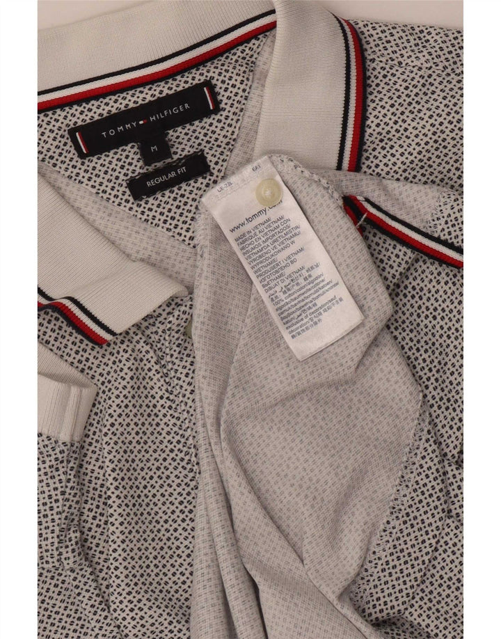 Мужская рубашка-поло стандартного кроя Tommy Hilfiger, средний белый пятнистый хлопок