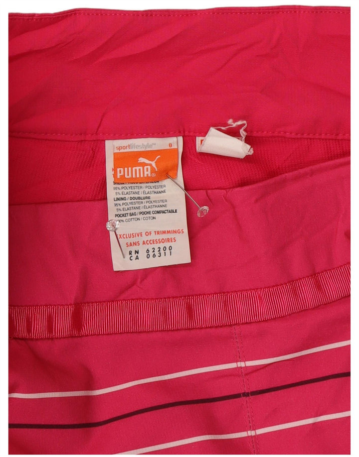 Женские спортивные шорты Puma UK 12 из полиэстера средней розовой полоски