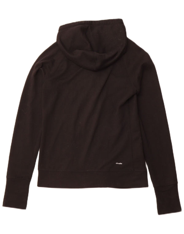 Женский свитер с капюшоном ADIDAS Climalite на молнии UK 4/6 XS, черный полиэстер