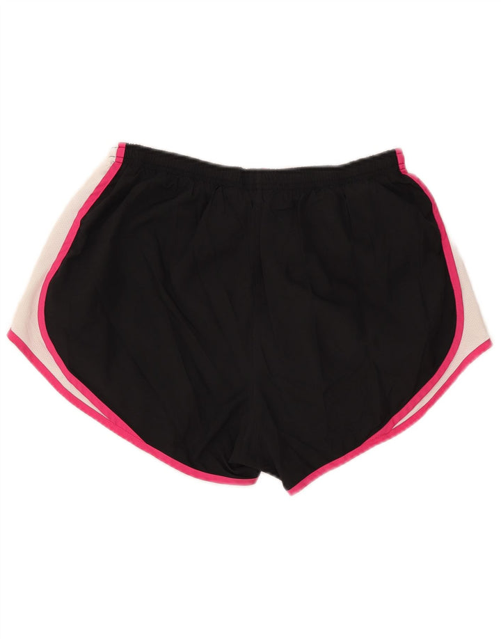 Женские спортивные шорты NIKE Dri Fit UK 14, большие черные цветные блоки