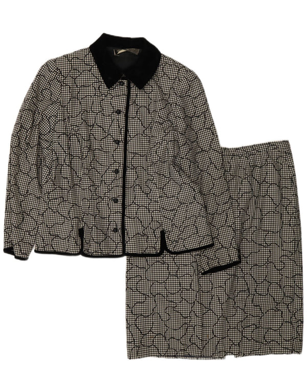 ВИНТАЖНЫЙ комплект женских юбок из 2 предметов UK 14 Medium W31 Черный 