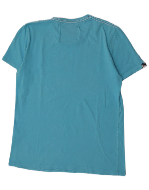 Мужская футболка Superdry Regular с рисунком, верх XL, синяя, хлопок