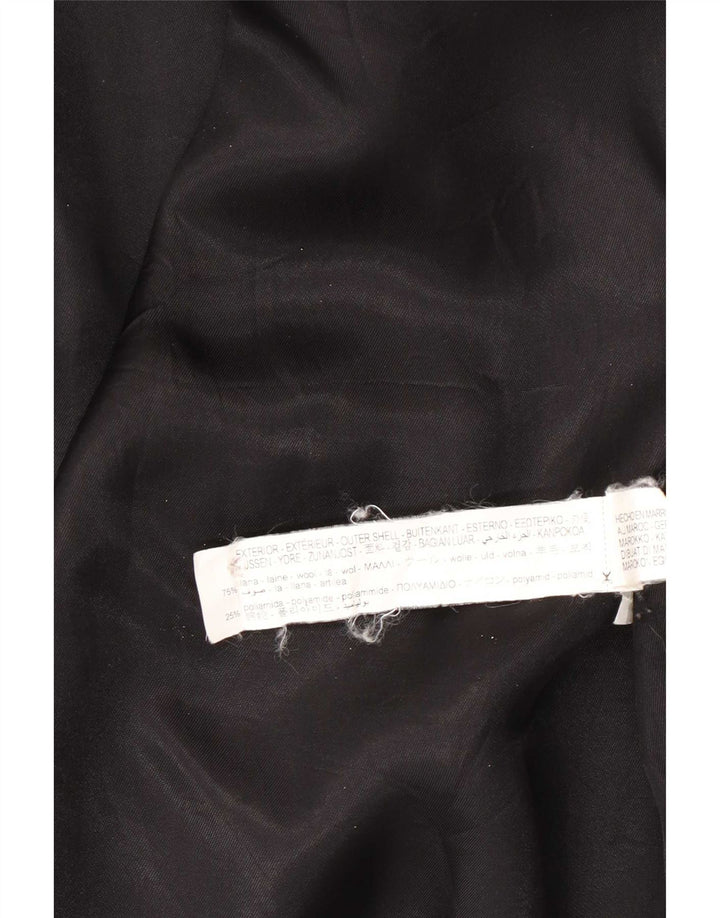 Женское пальто оверсайз Zara UK 14, средний цвет, черная шерсть