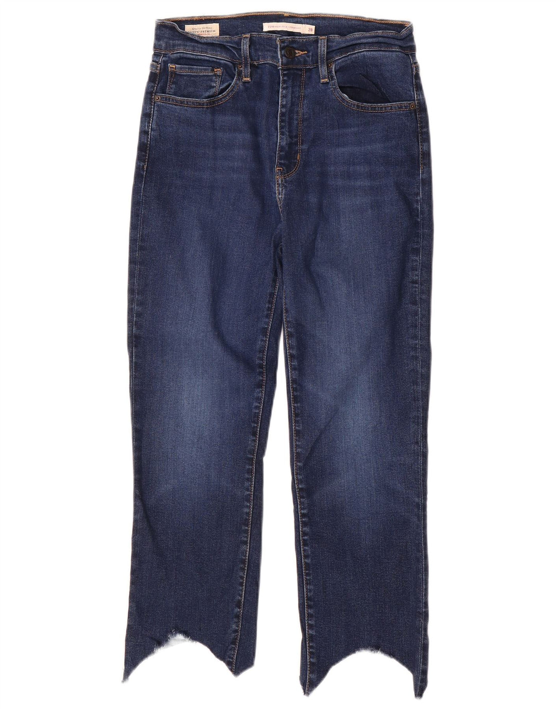 Женские укороченные прямые джинсы Levi's 724 с высокой посадкой W28 L23 синие