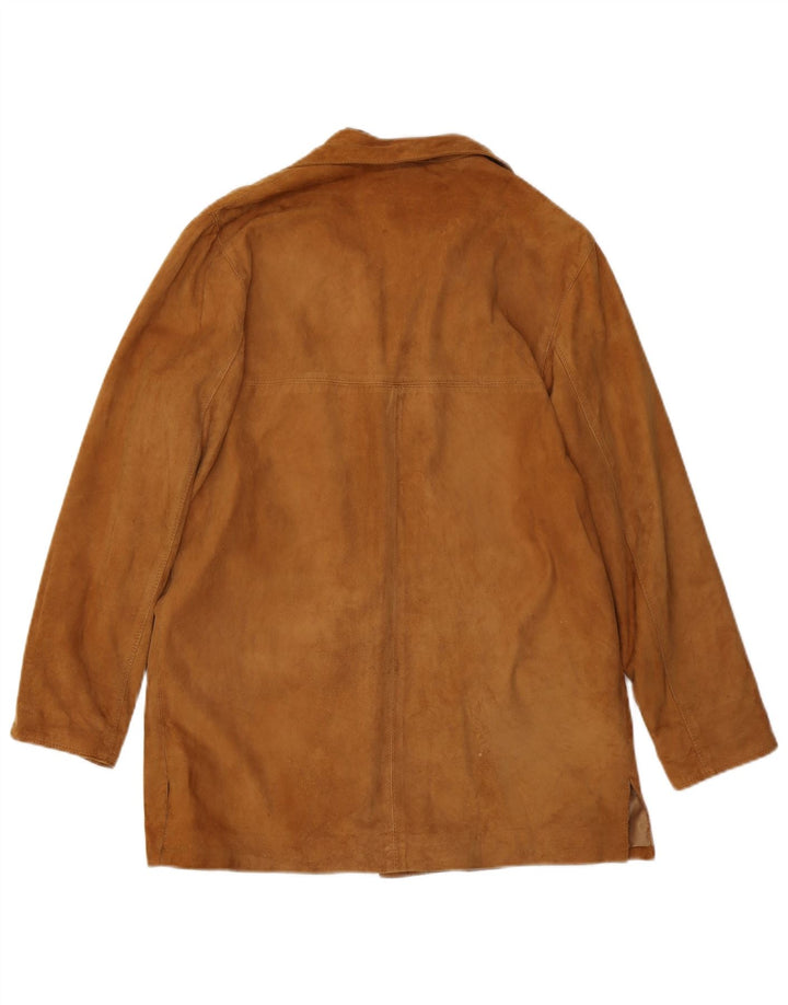 Винтажная женская замшевая куртка IT 42 Medium Brown Leather
