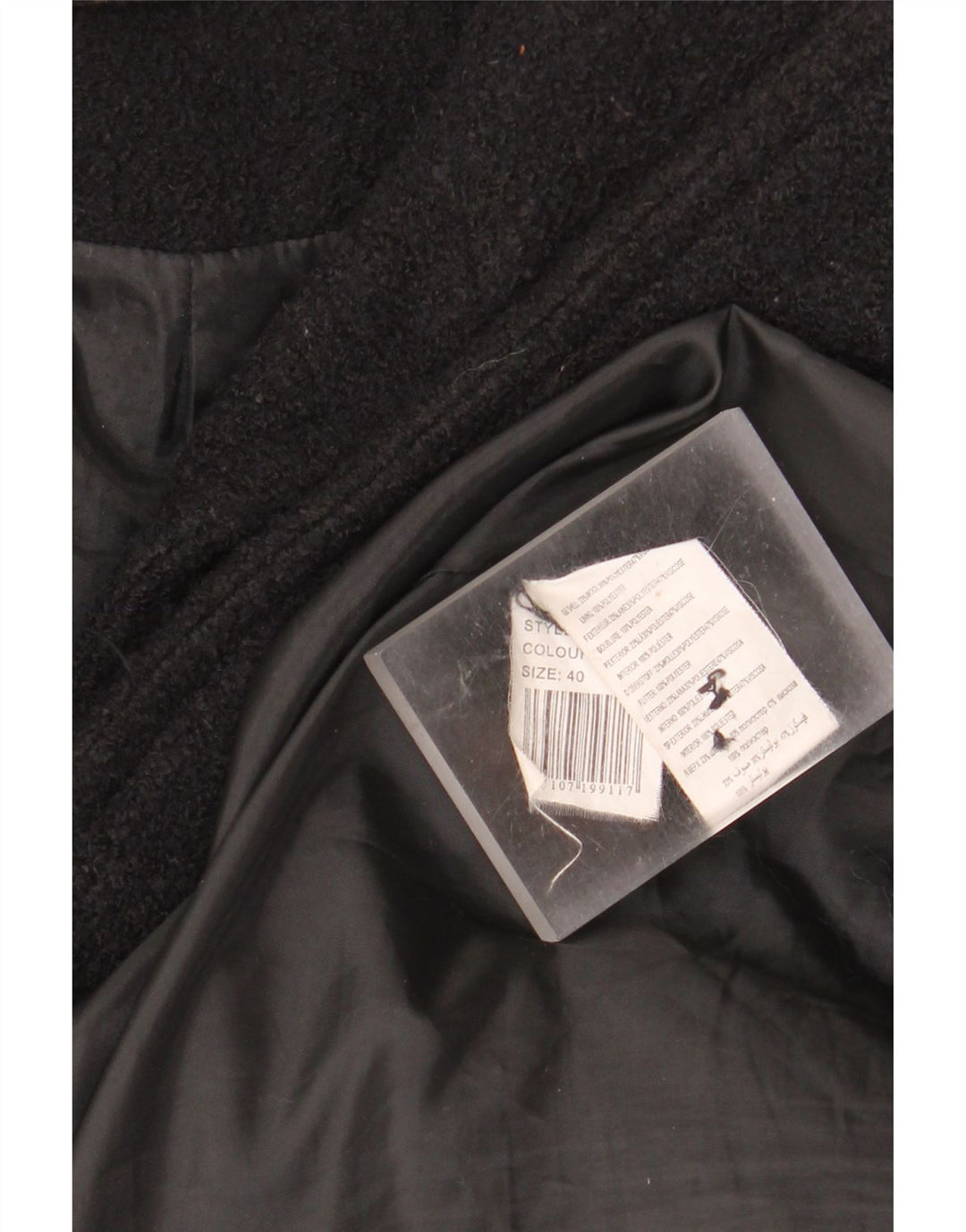 Женское пальто Desigual с графическим рисунком EU 40, среднее, черное, шерстяное