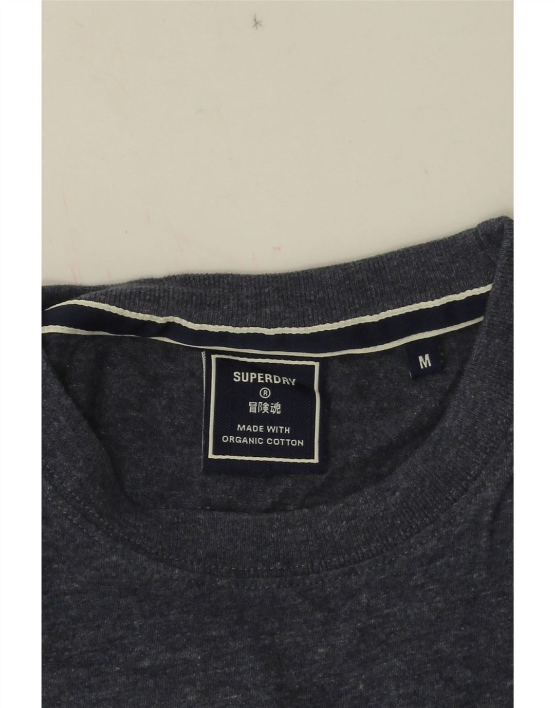 Мужская футболка Superdry Top среднего размера, темно-синяя, хлопок