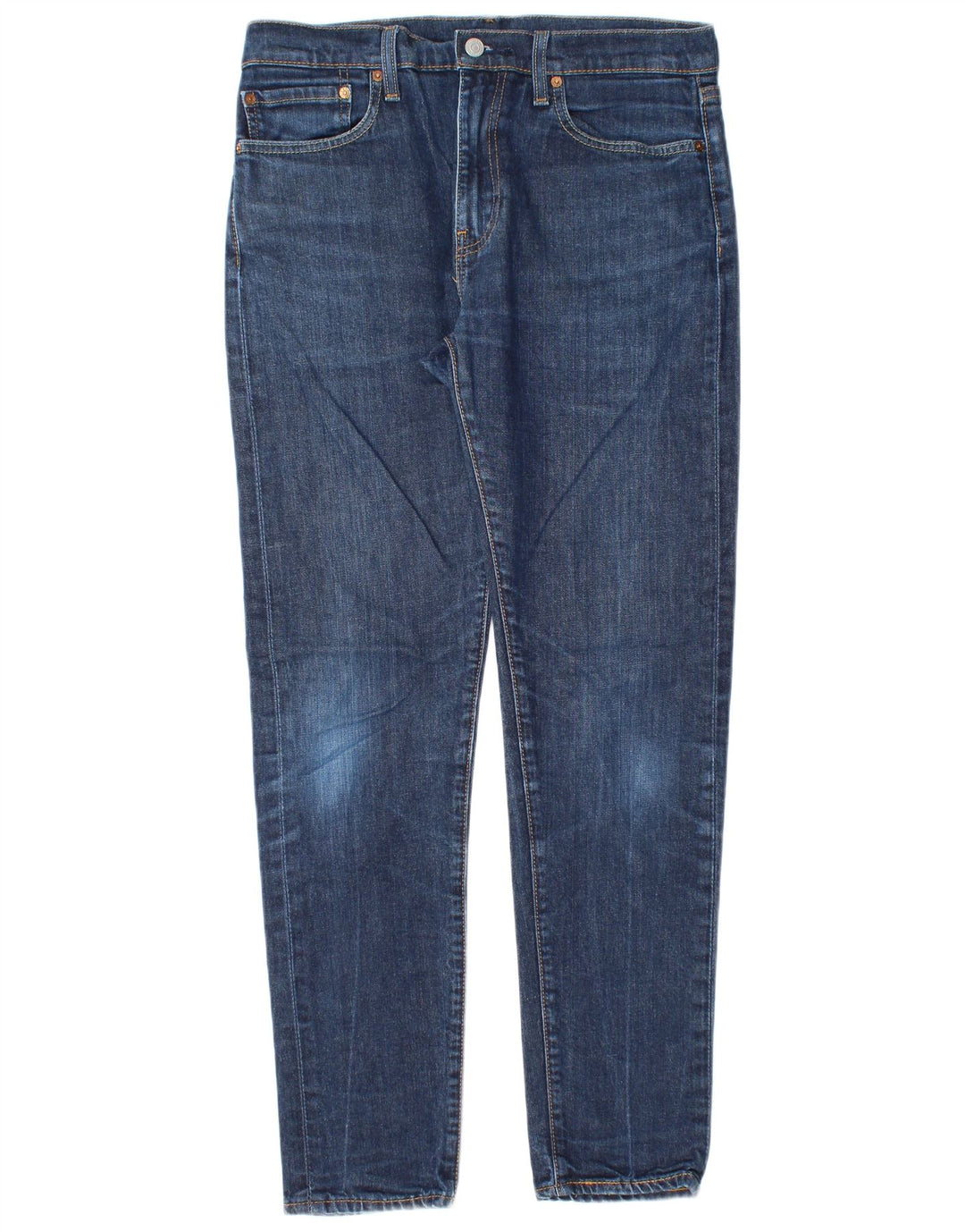 Мужские узкие зауженные джинсы Levi's W33 L31, синий хлопок