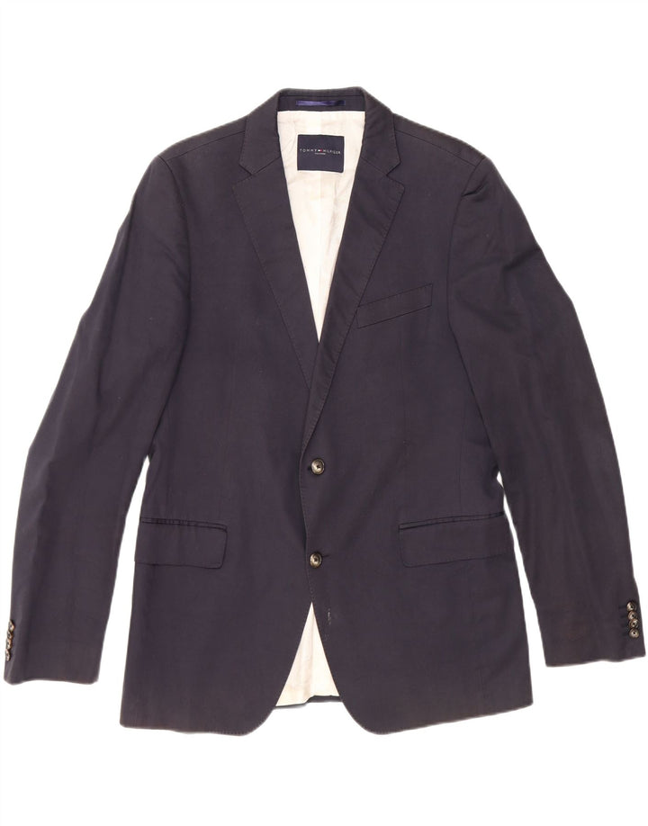 TOMMY HILFIGER Mens Tailored 2 Button Blazer Jacket IT 52 XL Navy Blue Vintage Tommy Hilfiger and Second-Hand Tommy Hilfiger from Messina Hembry 