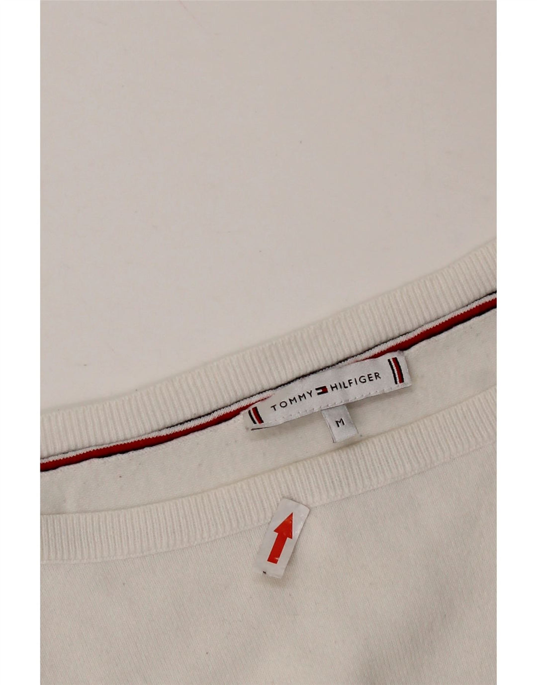 TOMMY HILFIGER Женский свитер с вырезом «лодочка» UK 14 Средний Белый