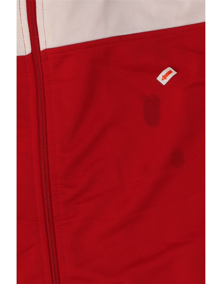 Мужской спортивный костюм ASICS, верхняя куртка, средний красный полиэстер с цветными блоками