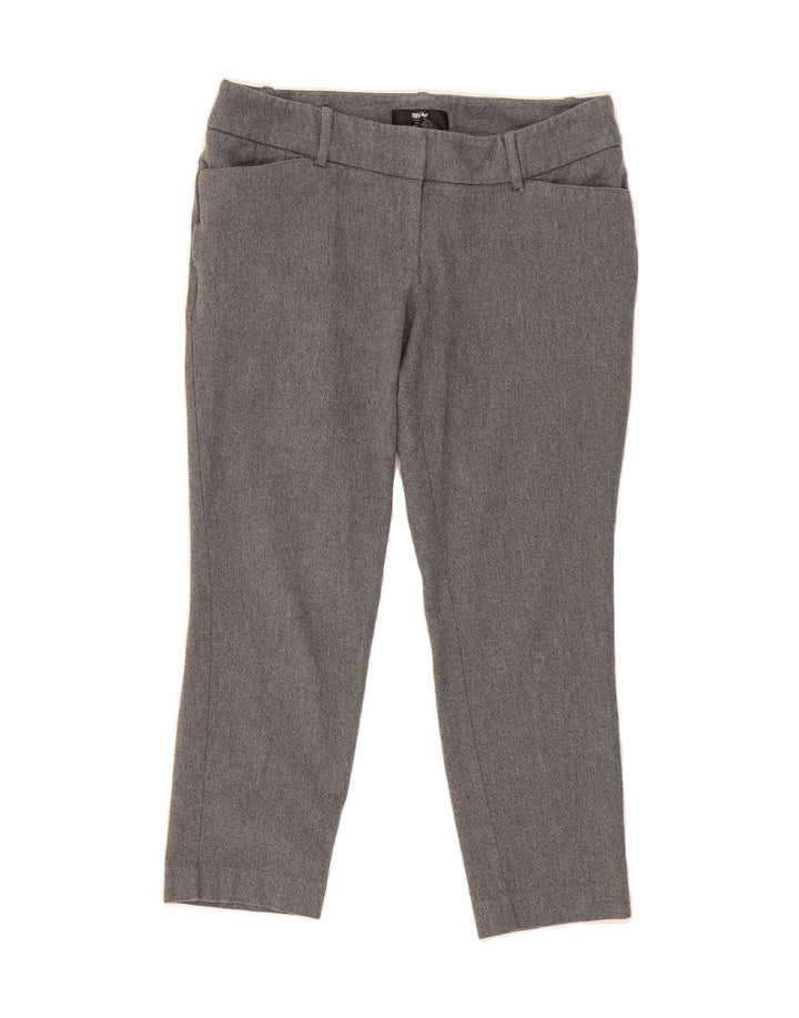 MOSSIMO Womens Slim Cropped Trousers US 10 Large W34 L24 Grey Cotton Vintage Mossimo and Second-Hand Mossimo from Messina Hembry 