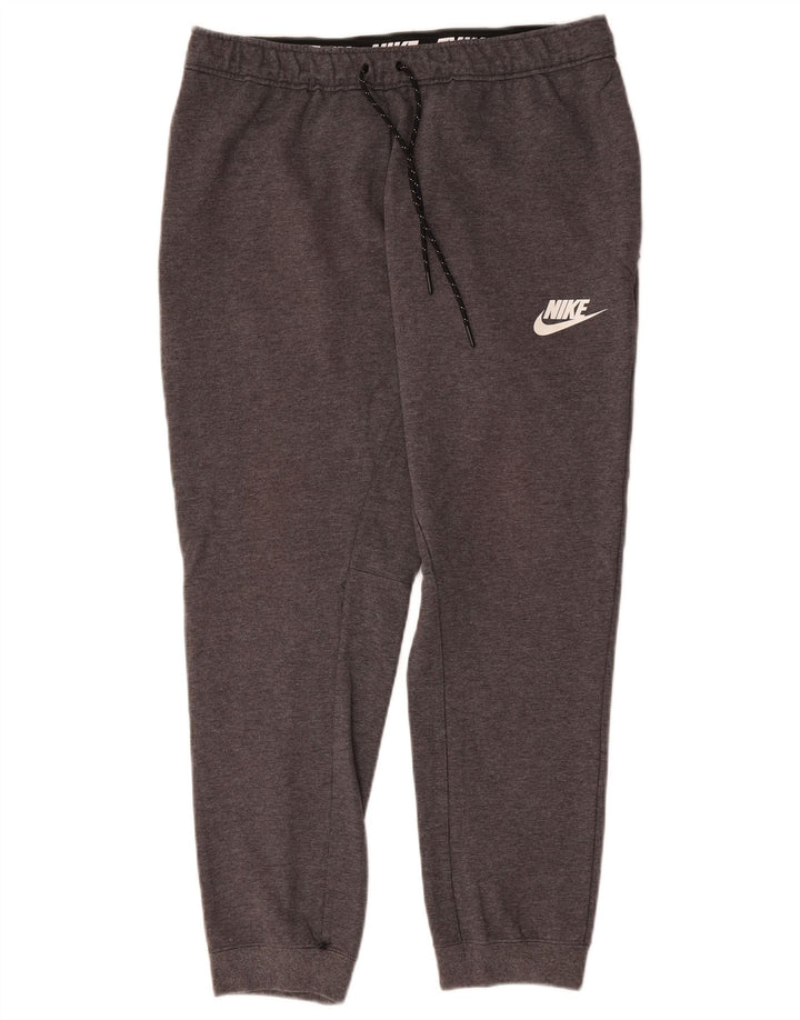 Мужские спортивные брюки Nike, джоггеры, большие серые, хлопковые